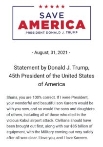 Read more about the article NEW: Statement Donald J. Trump, 45th President of the United States:

“Shana, yo