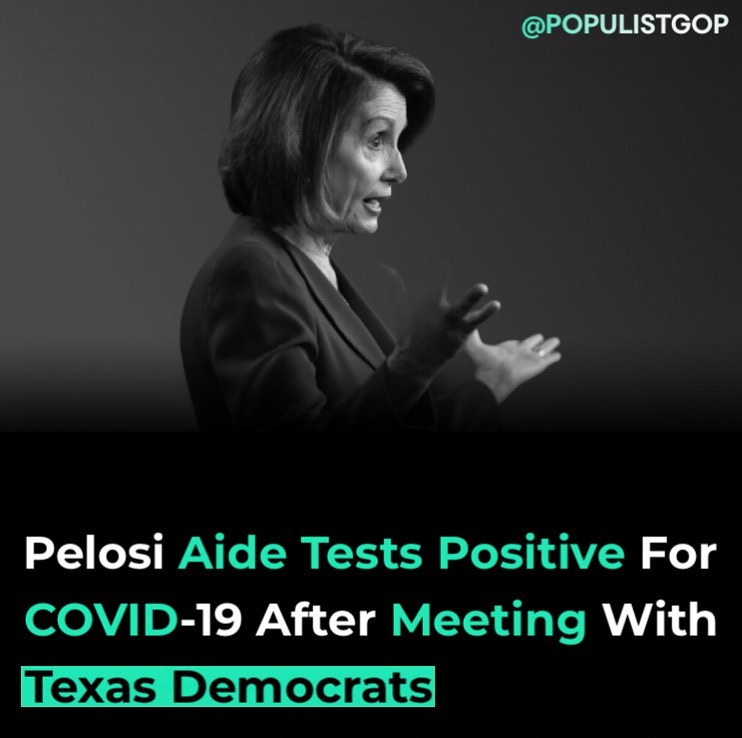 Read more about the article An aide for Democrat Speaker of the House Nancy Pelosi tested positive for COVID