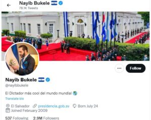 Read more about the article Sacha Baron Cohen is challenged! President of El Salvador @nayibbukele has calle