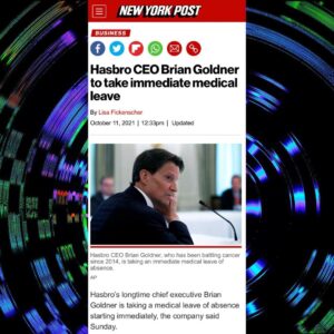 Read more about the article Hasbro CEO Brian Goldner to take immediate medical leave