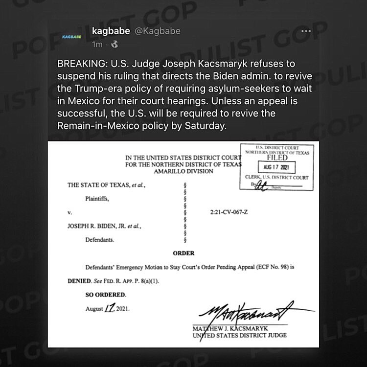 Read more about the article BREAKING: U.S. Judge Joseph Kacsmaryk refuses to suspend his ruling that directs