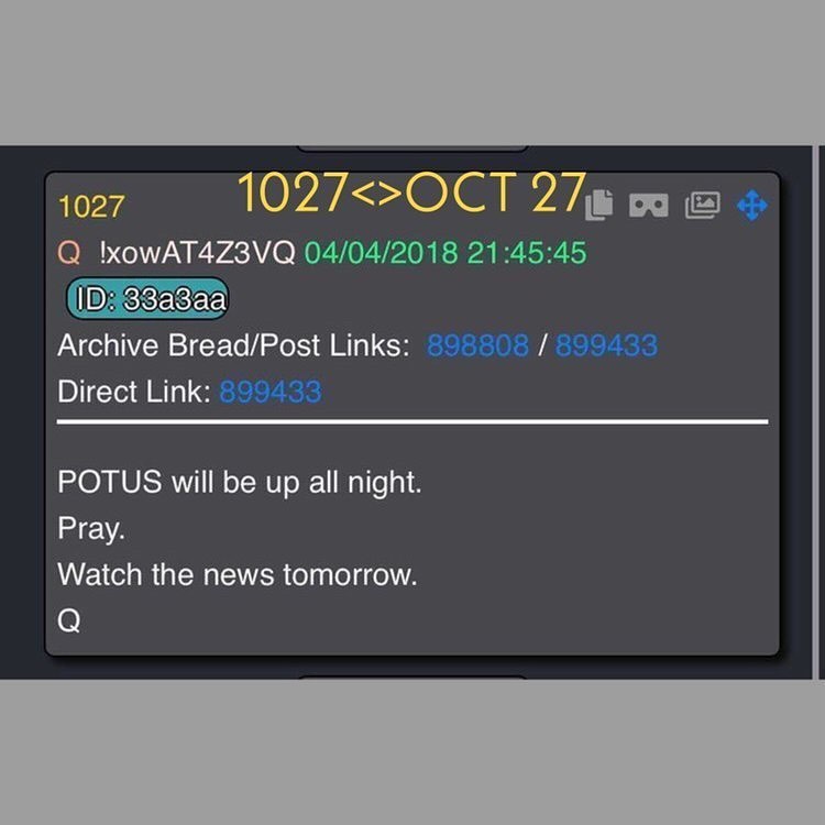 Read more about the article 1027  10.27
OCT 27: Watch the news tomorrow.
OCT 28, the news: POTUS: “BIG break