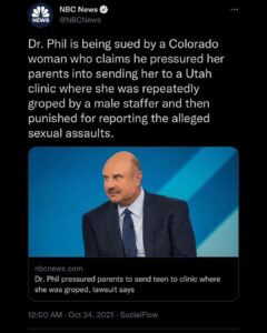 Read more about the article I have bad feeling ol Phil McGraw and the pedophile child enslavers at Turn-Abou
