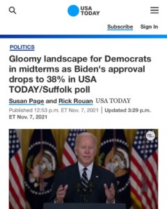 Read more about the article Biden approval at 38%, Harris approval rating at 28%
