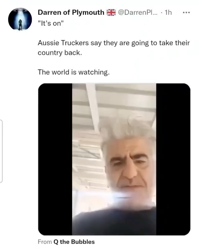 Read more about the article “It’s on” Aussie Truckers say they are going to take their country back. The world is watching.