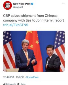 Read more about the article CBP seizes shipment from Chinese company with ties to John Kerry: report