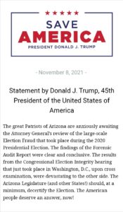 Read more about the article NEW – Statement by Donald J. Trump, 45th President of the United States of America