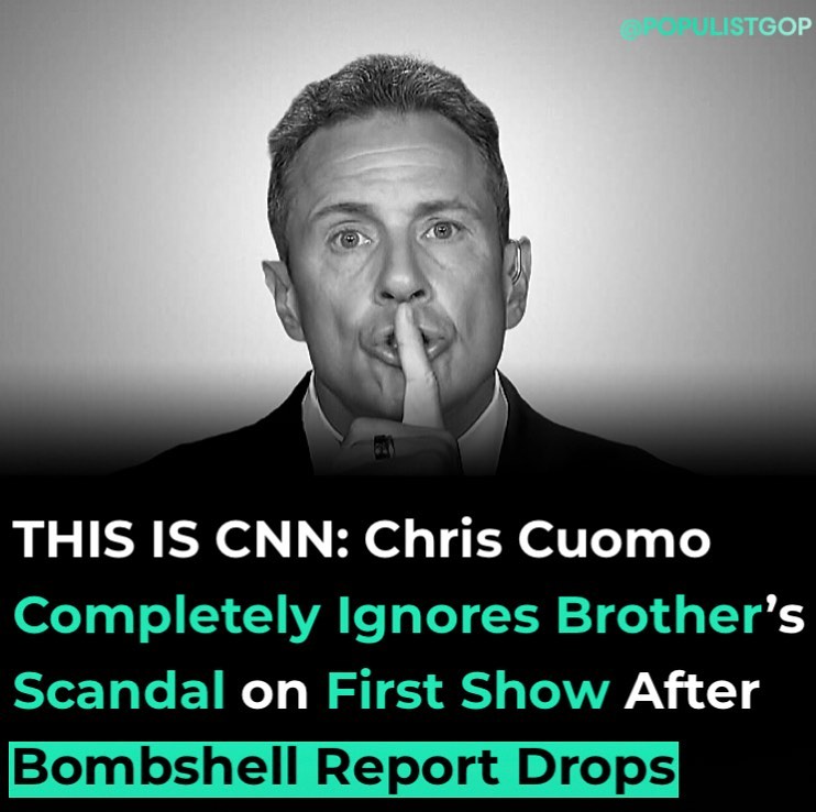 Read more about the article THIS IS CNN: Chris Cuomo Completely Ignores Brother’s Scandal on First Show After Bombshell Report Drops