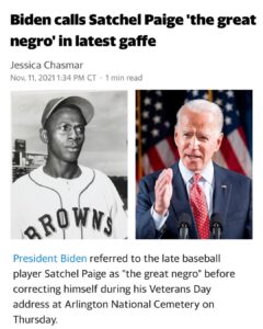 Read more about the article Biden calls Satchel Paige ‘the great negro’ in latest gaffe – White hats are having a field day with this clown in Operation Wake Up Normies.
