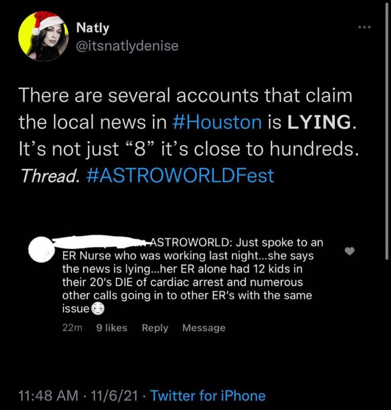 Read more about the article There are several accounts that claim the local news in Houston is LYING. It’s not just “8” it’s close to hundreds. ASTROWORLD Fest Thread