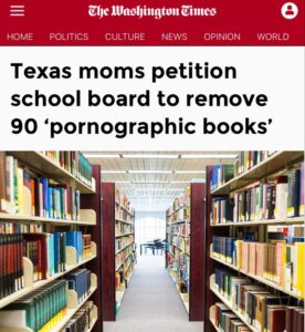 Read more about the article Texas moms petition school board to remove 90 ‘pornographic books’
