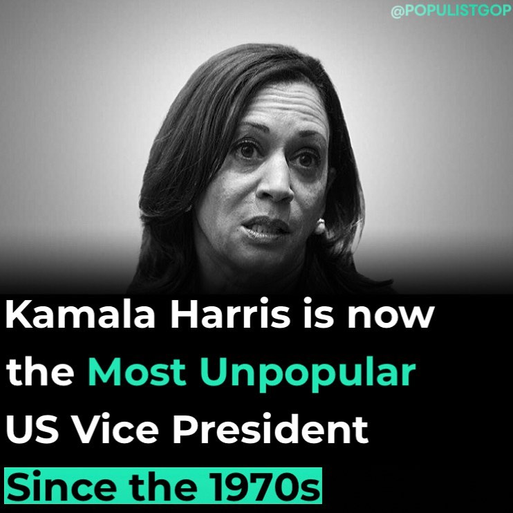 Read more about the article Kamala Harris is now the Most Unpopular US Vice President Since the 1970s