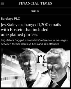 Read more about the article Jes Staley exchanged 1,200 emails with Epstein that included unexplained phrases
