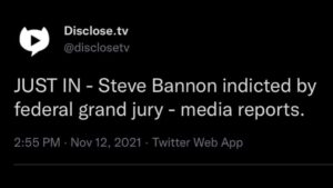 Read more about the article JUST IN – Steve Bannon indicted by federal grand jury – media reports. – Hey @LHSummers who is Snow White?