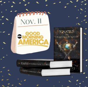 Read more about the article Good Morning America (ABC) features Ignatius & the Swords of Nostaw by D.A. Mucci on November 11, 2021, the anniversary of World War I’s conclusion (In the Ignatian year)