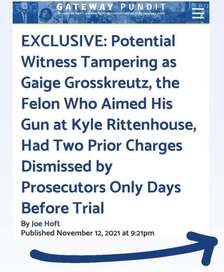 Read more about the article EXCLUSIVE: Potential Witness Tampering as Gaige Grosskreutz, the Felon Who Aimed His Gun at Kyle Rittenhouse, Had Two Prior Charges Dismissed by Prosecutors Only Days Before Trial