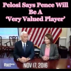 Read more about the article Pelosi says Pence will be a “Very Valuable Player”
