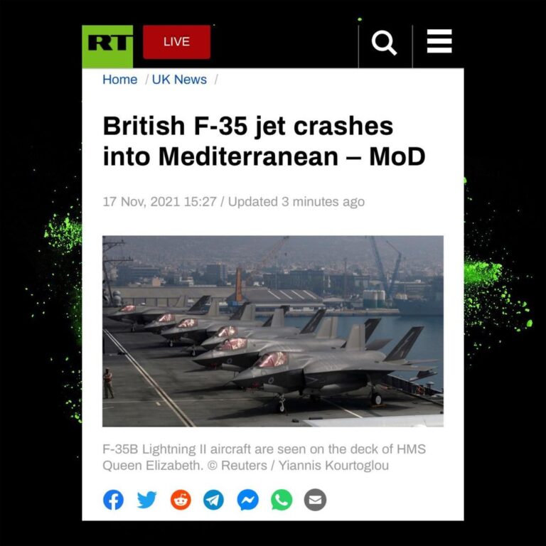 Read more about the article F-35 pilot from carrier HMS Queen Elizabeth crashes, you say?