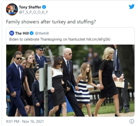Read more about the article Family showers after turkey and stuffing? – Biden to celebrate Thanksgiving on Nantucket
