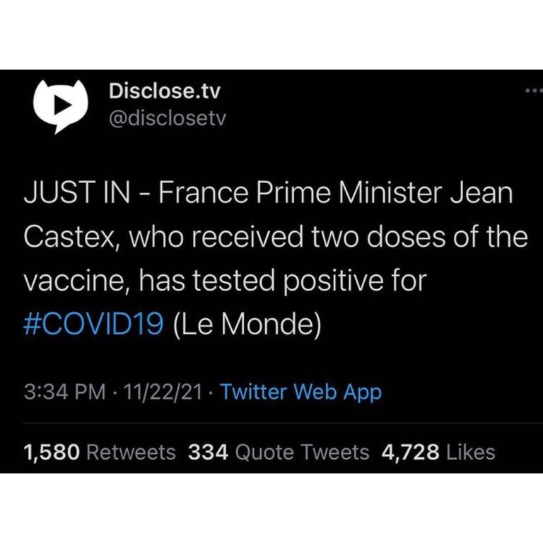 Read more about the article Oh. It means that it’s working, right? – JUST IN – France Prime Minister Jean Castex, who received two doses of the vaccine, has tested positive for #COVlD19 (Le Monde)