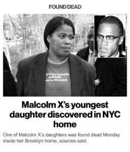 Read more about the article Malcolm X’s youngest daughter discovered in NYC home