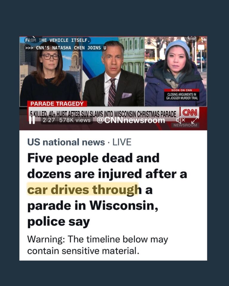 Read more about the article I didn’t know cars drive themselves. Five people dead and dozens are injured after a car drives through a parade in Wisconsin, police say