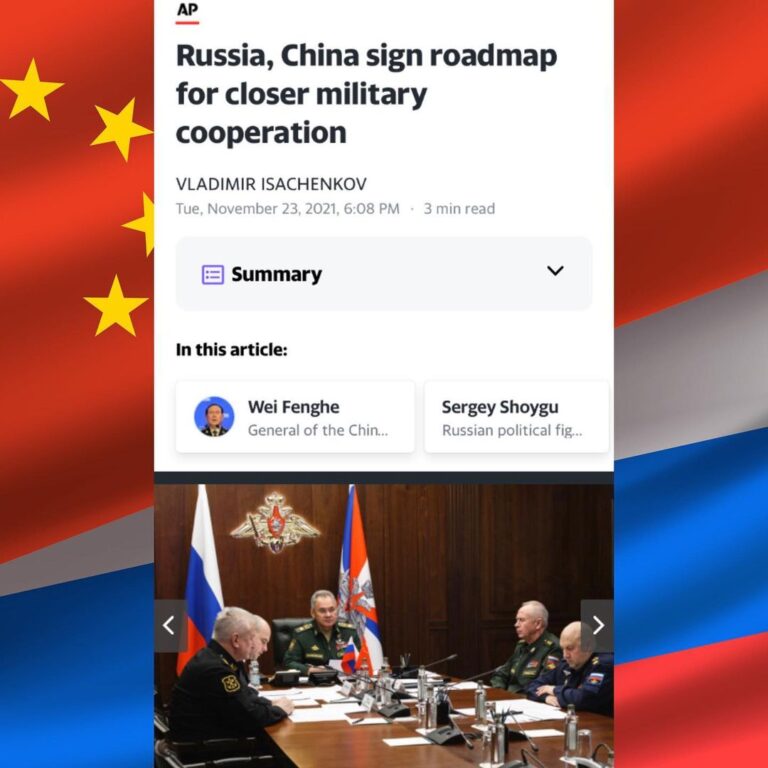Read more about the article Russia, China sign roadmap for closer military cooperation – What if China, Russia, and others are coordinating w/ POTUS to eliminate the NWO