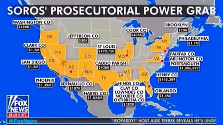 Read more about the article SOROS’ PROSECUTORIAL POWER GRAB: This map is from 2019, it’s way worse now. Soros is a terrorist