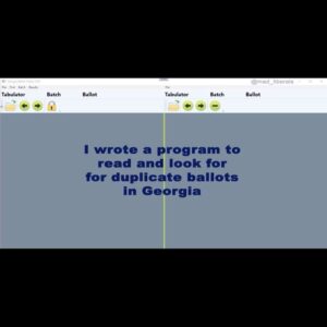 Read more about the article (Video by  mad_ liberals) – I wrote a program to read and look for for duplicate ballots in Georgia