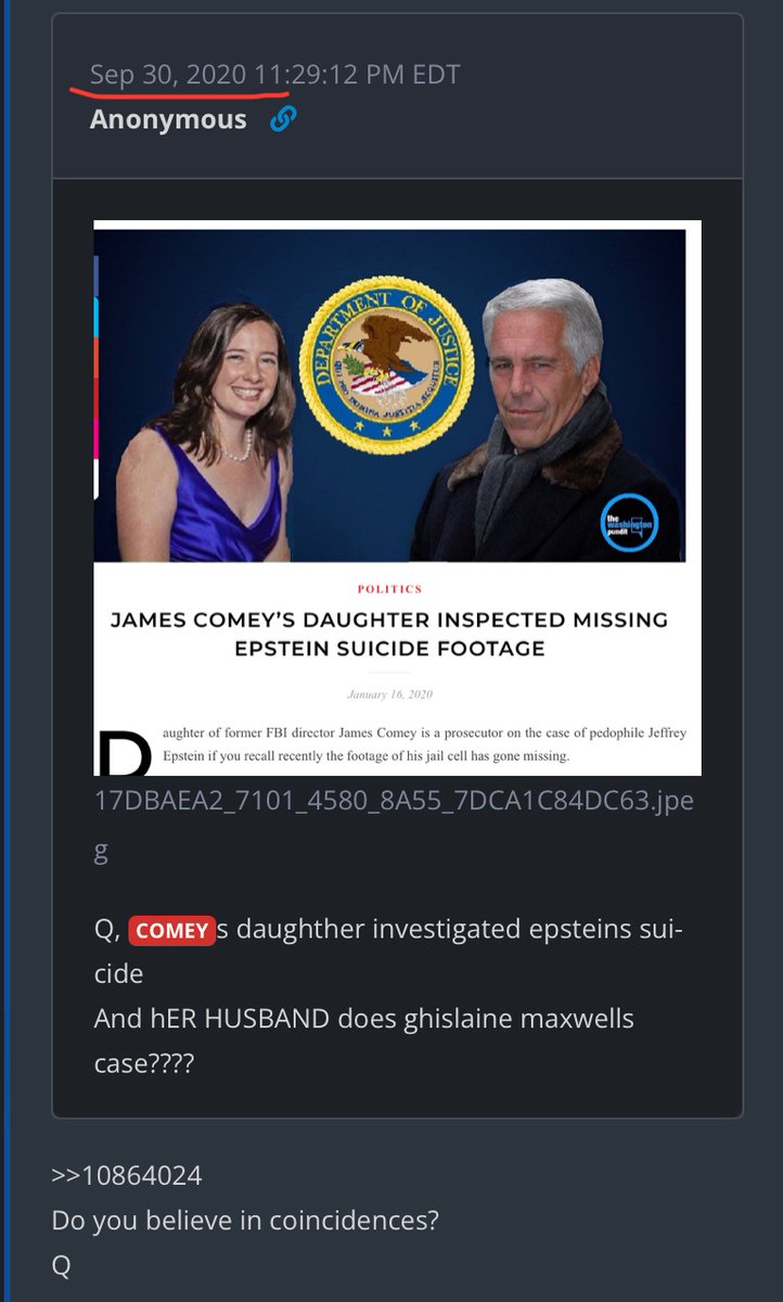 Read more about the article Crooked James Comey’s daughter, Maurene Comey, was involved in the lost video of Jeffrey Epstein’s first alleged attempted suicide in jail, and now she’s a member of the team prosecuting Epstein’s confidante Ghislaine Maxwell