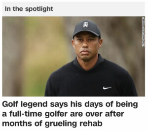 Read more about the article Tiger Woods says he’ll never be a full-time golfer again on the day of Lee Elder’s death, November 29, 2021