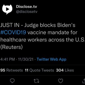 Read more about the article JUST IN – Judge blocks Biden’s vaccine mandate for healthcare workers across the U.S.