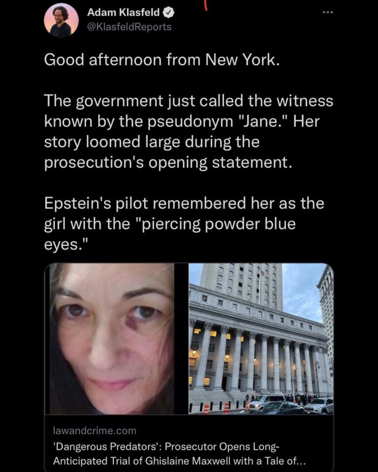 Read more about the article Epstein’s pilot remembered her as the girl with the “piercing powder blue eyes.”