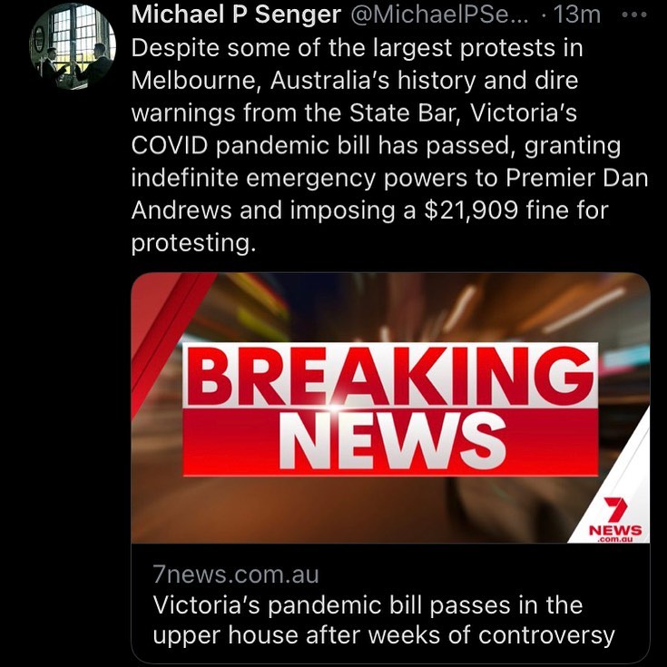Read more about the article “Victoria’s COVID pandemic bill has passed, granting indefinite emergency powers