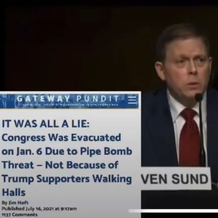Read more about the article IT WAS ALL A LIE: Congress Was Evacuated on Jan. 6 Due to Pipe Bomb Threat — Not Because of rump Supporters Walking Halls