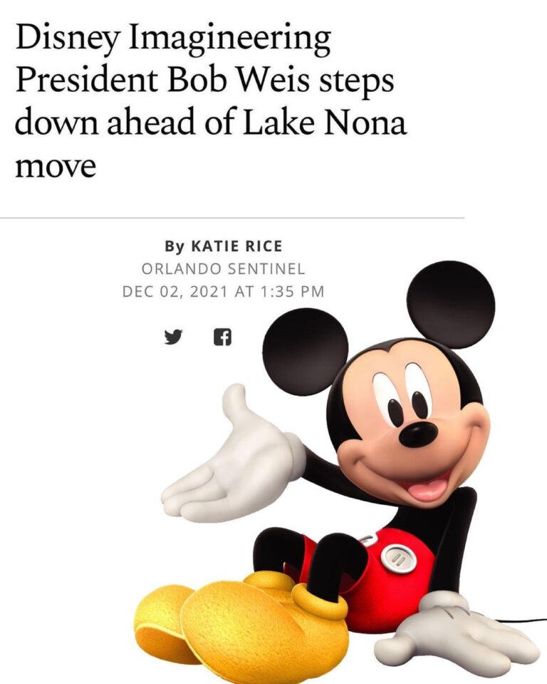 Read more about the article Disney Imagineering President Bob Weis steps down ahead of Lake Nona move
