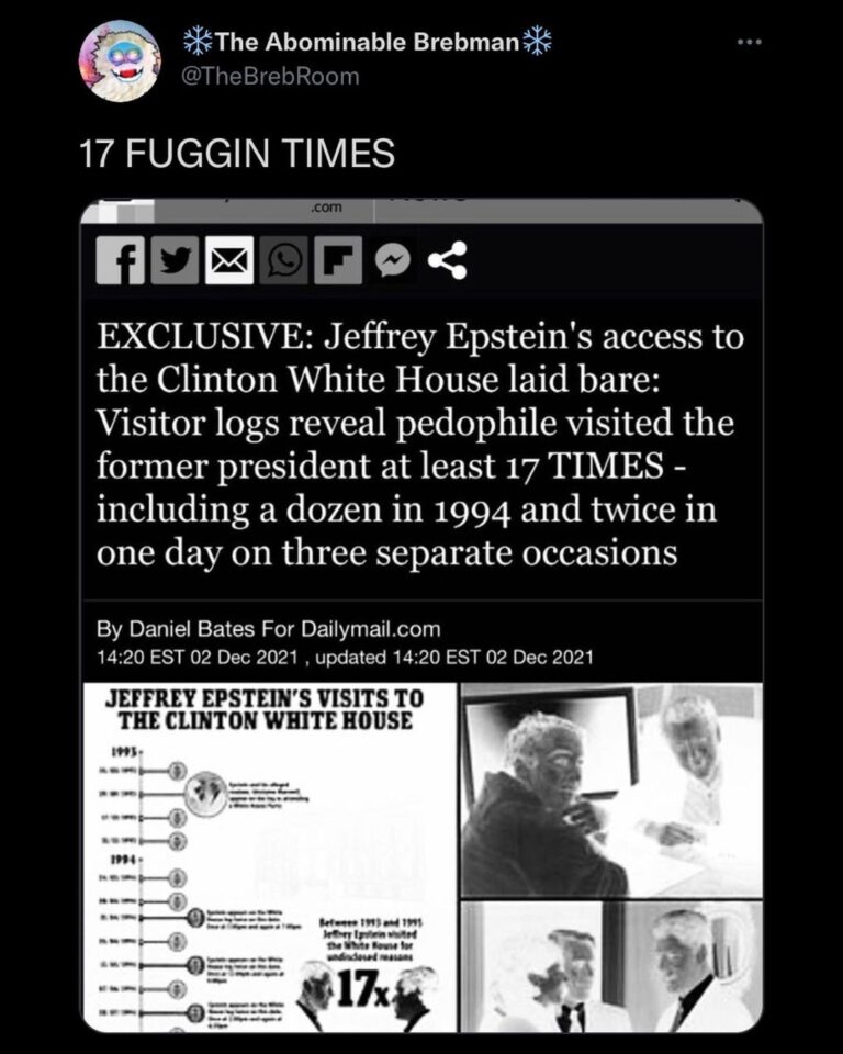 Read more about the article EXCLUSIVE: Jeffrey Epstein’s access to the Clinton White House laid bare: Visitor logs reveal pedophile visited the former president at least 17 TIMES – including a dozen in 1994 and twice in one day on three separate occasions