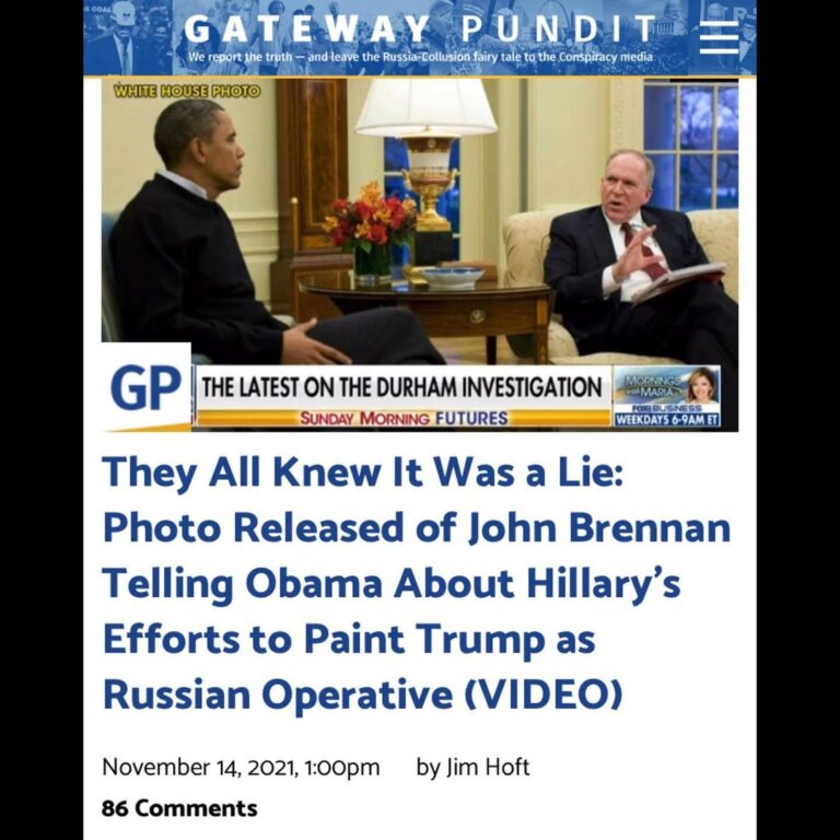 Read more about the article They All Knew It Was a Lie: Photo Released of John Brennan Telling Obama About Hillary’s Efforts to Paint Trump as Russian Operative (VIDEO)