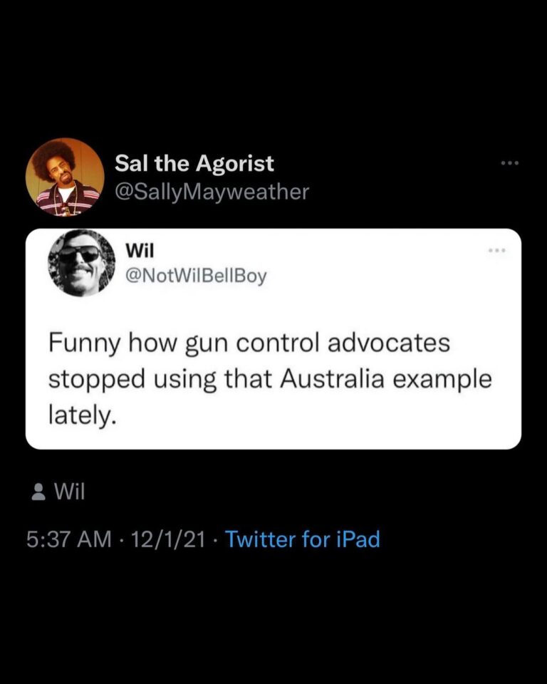 Read more about the article Funny how gun control advocates stopped using that Australia example lately.