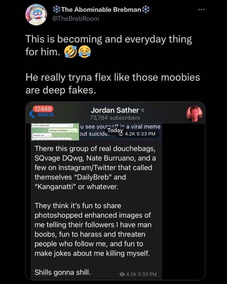 Read more about the article This is becoming and everyday thing for him. He really tryna flex like those moobies are deep fakes.