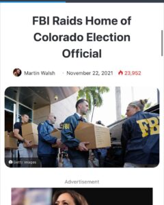 Read more about the article FBI Raids Home of Colorado Election Official