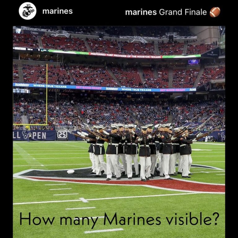 Read more about the article – Grand Finale  How many Marines visible? Think Football Call the ball.