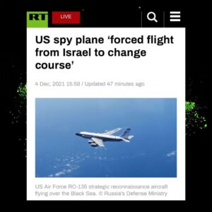 Read more about the article US spy plane ‘forced flight from Israel to change course’