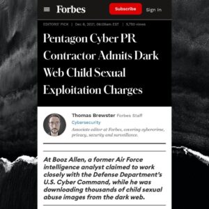 Read more about the article Pentagon Cyber PR Contractor Admits Dark Web Child Sexual Exploitation Charges