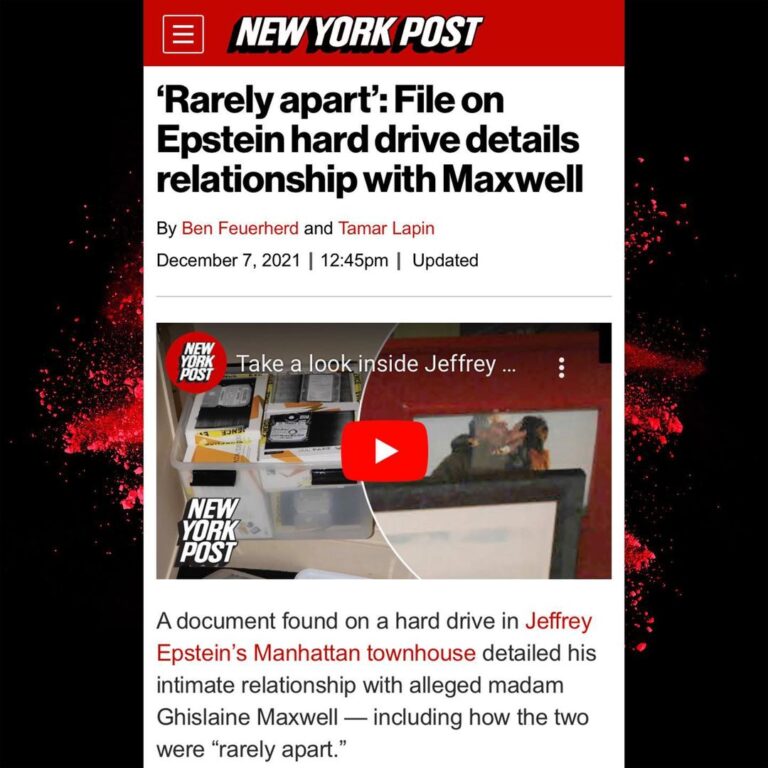 Read more about the article The blackmail of the rich and powerful, from world leaders to royals did happen. – ‘Rarely apart’: File on Epstein hard drive details relationship with Maxwell – The blackmail of the rich and powerful, from world leaders to royals did happen.