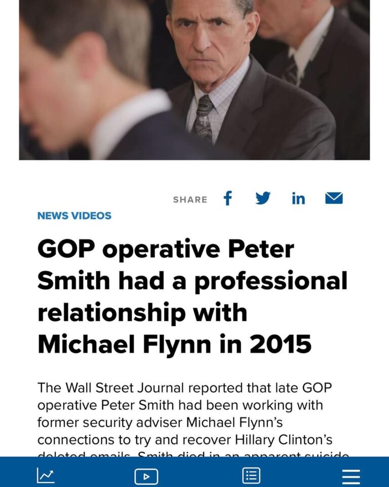 Read more about the article GOP operative Peter Smith had a professional relationship with Michael Flynn in 2015