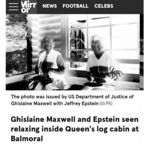Read more about the article Ghislaine Maxwell and Epstein seen relaxing inside Queen’s log cabin at Balmoral