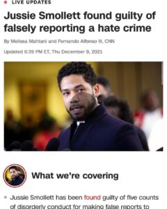 Read more about the article Jussie Smollett found guilty of falsely reporting a hate crime
