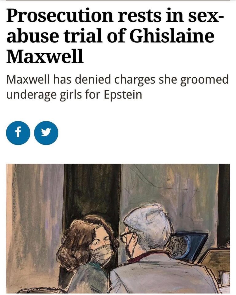 Read more about the article Prosecution rests in sex- abuse trial of Ghislaine Maxwell