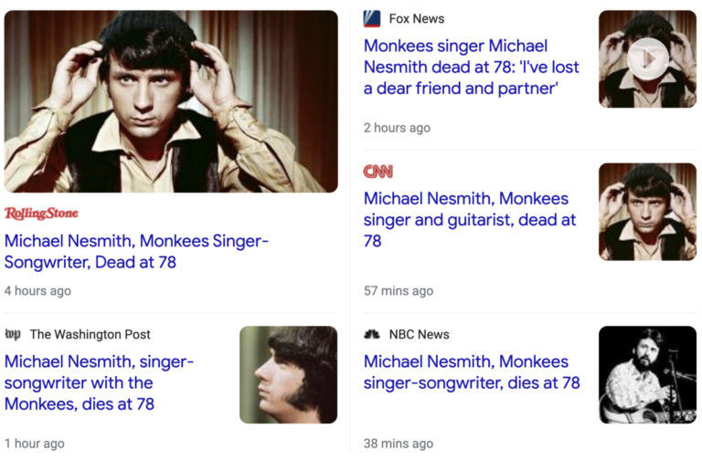 Read more about the article Michael Nesmith of The Monkees dead at 78, December 10, 2021